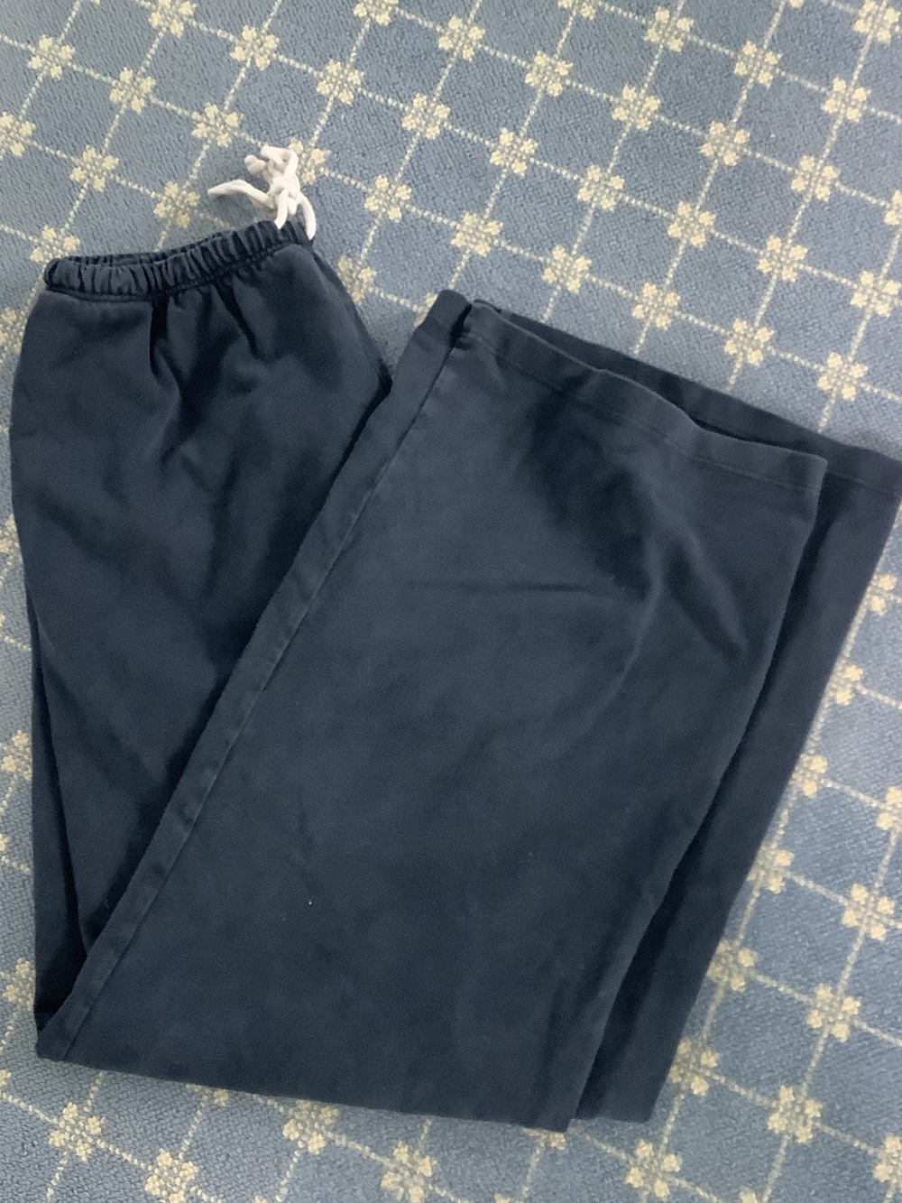 Brandy Melville Navy Drawstring Waistpants with White Tie